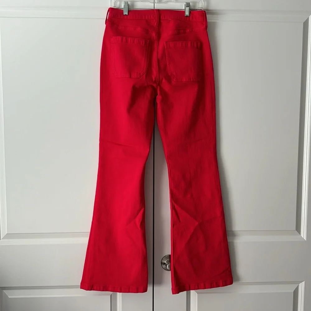 NWT Gap 70s Flare High Rise Jeans - Red - Picture 3 of 3